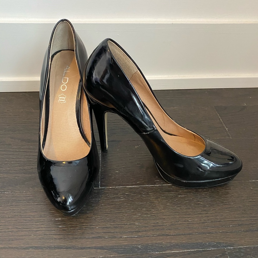 Aldo patent heels